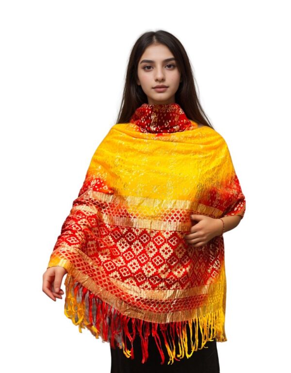 RASMALAI GHEVAR LAL PILA -  APPROX 2.25 MTR * 36 INCHES